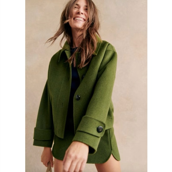 Sezane Nelson Jacket Green - Picture 2 of 7